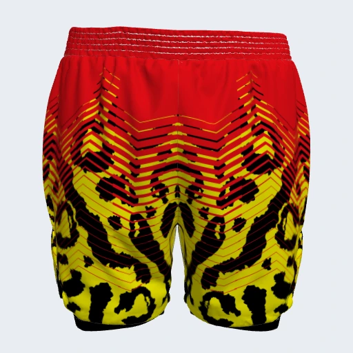 2-in-1 Shorts (No Side Pockets), Design 007