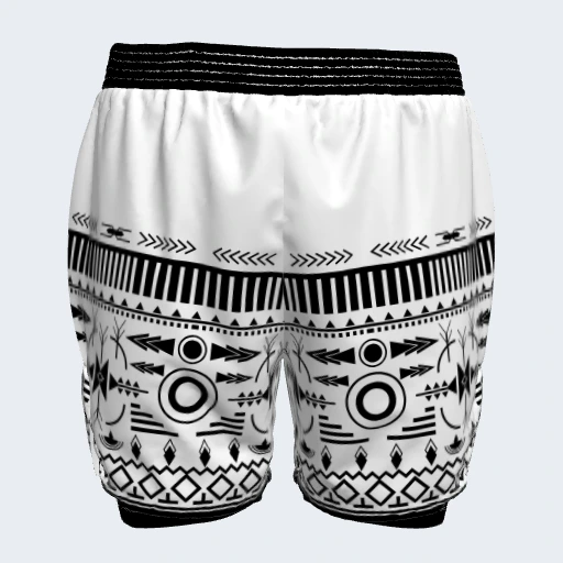 2-in-1 Shorts (No Side Pockets), Design 008