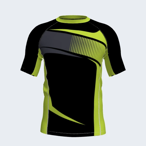 Rash Guard (Short Sleeve, Side Panel), Design 020