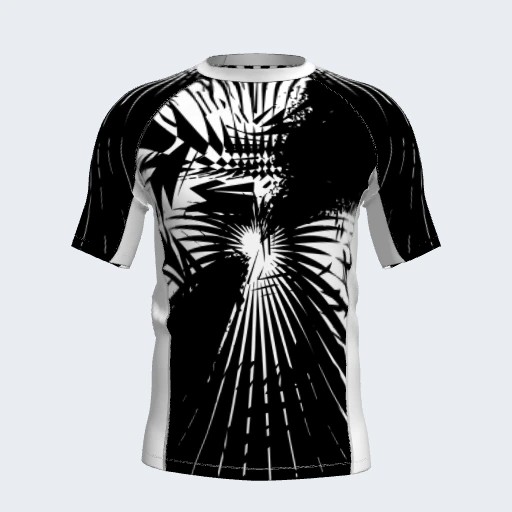 Rash Guard (Short Sleeve, Side Panel), Design 024