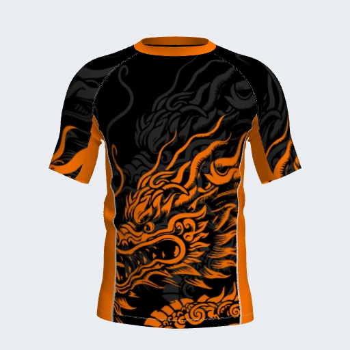 Rash Guard (Short Sleeve, Side Panel), Design 026