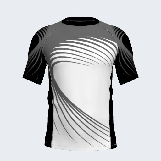 Rash Guard (Short Sleeve, Side Panel), Design 027