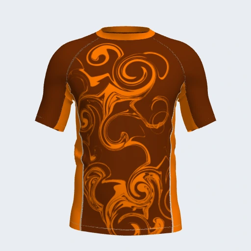 Rash Guard (Short Sleeve, Side Panel), Design 030