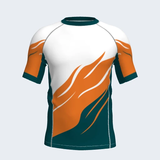Rash Guard (Short Sleeve, Side Panel), Design 033