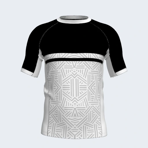 Rash Guard (Short Sleeve, Side Panel), Design 036