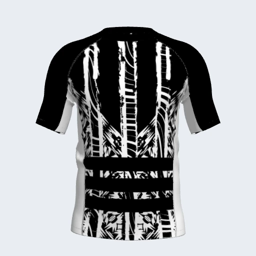 Rash Guard (Short Sleeve, Side Panel), Design 038