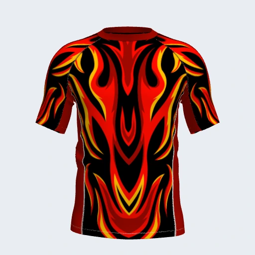 Rash Guard (Short Sleeve, Side Panel), Design 039